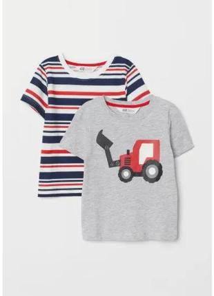 Футболки h&m р. 110/116, 122/128, 134/140см