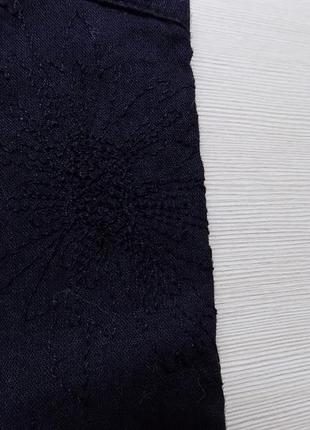 Сарафан на бретельках коттоновый черный с вышивкой размер 42-44(s)4 фото
