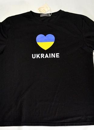 Футболка 4profi с принтом "ukraine" черная xl