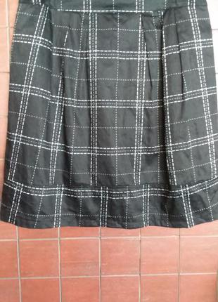 Легкая юбка в клетку, хлопок, от финнского seppala, 38
