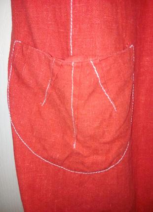 Сукня сарафан натуральний льон (44-46) ручна робота3 фото