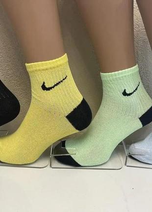 Демісезонні шкарпетки бавовна укорочені nike туреччина розмір 36-40 мікс