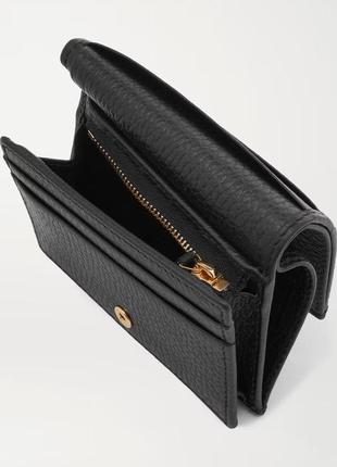 Шкіряний гаманець gucci net sustain marmont petite textured-leather wallet5 фото