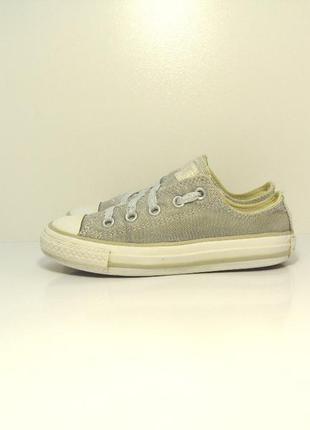 Дитячі срібні кеди converse р. 28-29