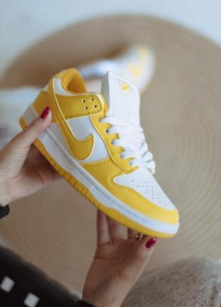 Кросівки sb dunk low yellow/white кросівки
