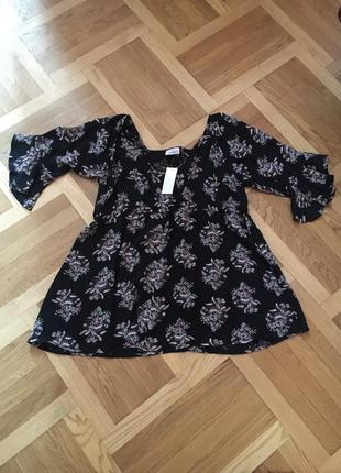 Батал большой размер новая легкая вискозная блуза блузка блузочка кофта кофточка туника