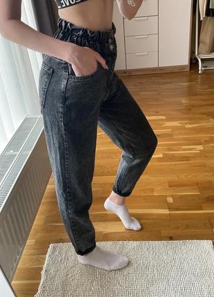 Сірі жіночі джинси-банани3 фото