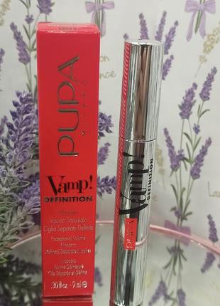 Туш для вій pupa vamp! definition mascara 001 extra black 9 мл1 фото