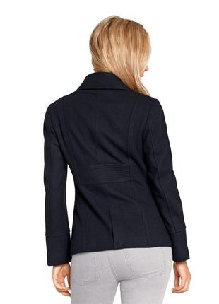 Шерстяное демисезонное пальто ( 60% шерсть ), цвет синий от tchibo германия , размер 38 евро=445 фото