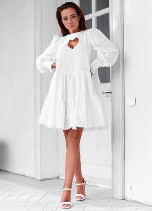 Платье женское белое платье обьемное