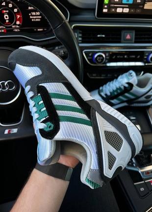 Мужские кроссовки adidas zx8000 gray white green7 фото