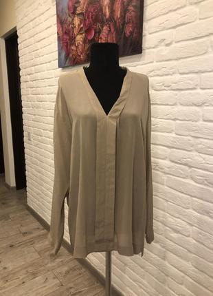 Кавова шовкова блузка modissa