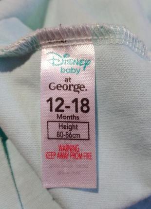 Річна блакитна футболка disney george на хлопчика 12-18 місяців р. 80-866 фото