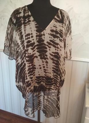 Шифоновая пляжная туника, размер 48-50.