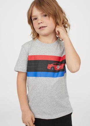 Футболка h&m гоночний автомобіль р. 4-6р. на ріст 110-116см