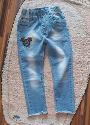 Джинсы скинни на резинке