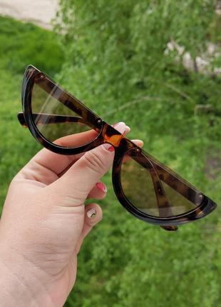 Леопардовые очки - половинки 💞1 фото