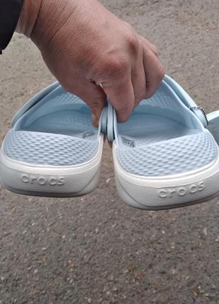 Сабо crocs literide clog светло голубые 204592-4ka blue/white2 фото