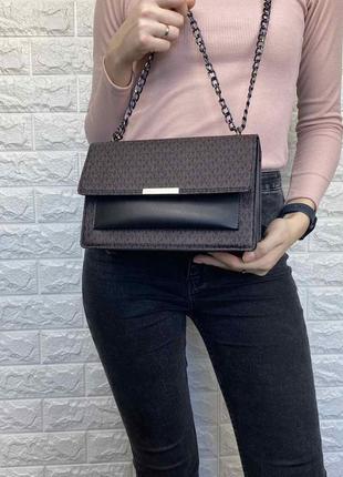 Качественная женская мини сумочка клатч на цепочке в стиле майкл корс2 фото