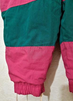 Дитячий комбінезон з капюшоном на синтепоні демісезонний хлопчика/дівчинку на 1,5-2 р. рожевий зелений6 фото