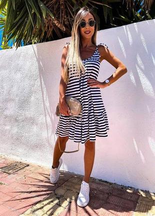 Красивый сарафан - разлетайка с воланами