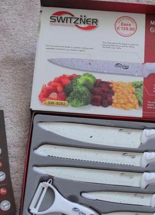 Набір ножів подарунковий кераміка switzner white 6 шт. а нові1 фото