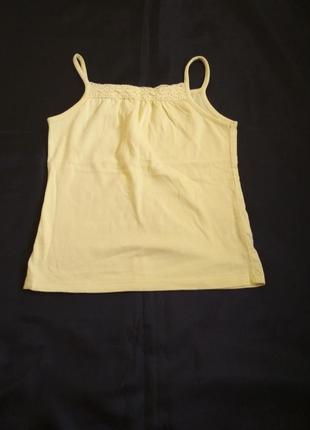 Нарядная котоновая маечка на бретелях