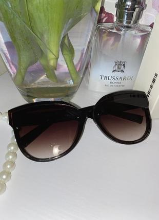 Очки женские коричневые, солнцезащитные очки2 фото