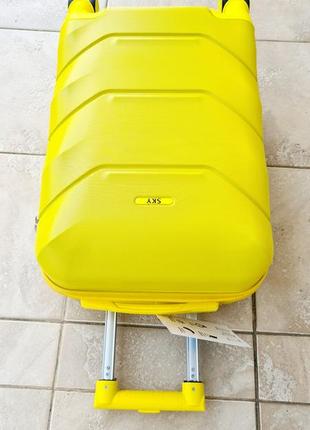 Яскравий жовтий чемодан sky 147 turkey 🇹🇷 надійний10 фото