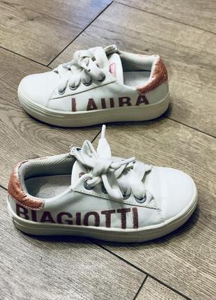 Кеды белые для девочки laura biagiotti (италия)1 фото