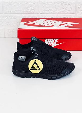 Кросівки жіночі чоловічі унісекс nike free run 3.0 black кросівки найк фрі ран чорні літо сітка
