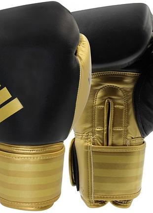 Рукавички боксерські adidas шкіра hybrid 200 для боксу та єдиноборств 18,20 oz професійні шкіряні для спарингу