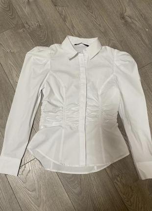 Рубашка / блузка zara , хлопковая , котоновая блуза1 фото