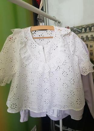 Блуза з прошви zara2 фото