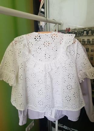 Блуза з прошви zara3 фото