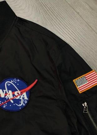 Ветровка куртка бомбер h&m (оригинал) nasa nba nhl new era3 фото