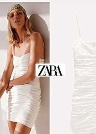 Міні сукня з драпіруванням zara, плаття zara2 фото