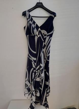 Легкое литие шелковое платье с асимметричным низом, m-l4 фото