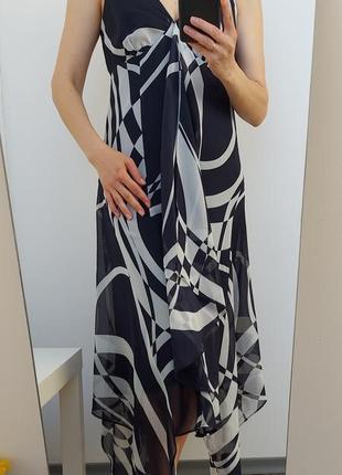 Легкое литие шелковое платье с асимметричным низом, m-l1 фото