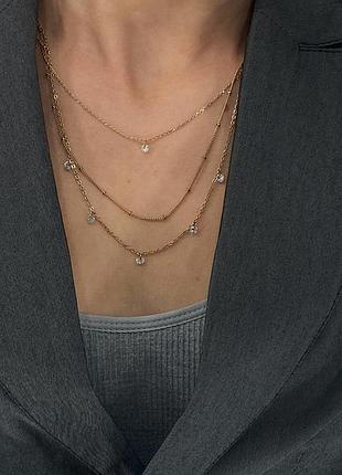 Тройная цепочка с камушками