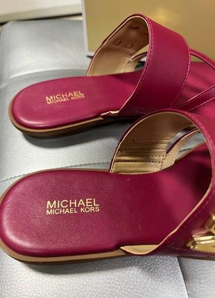 Michael kors сандалі босоніжки шльопанці оригінал шкіра4 фото