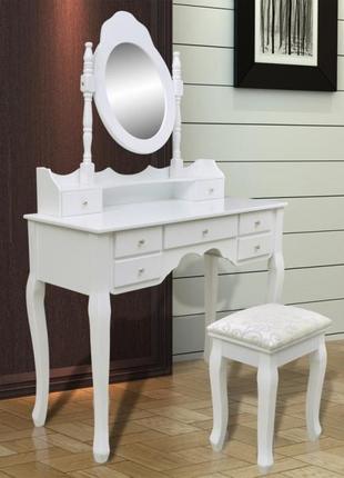 Туалетный стол rozalia 93см с зеркалом и табуретом супер