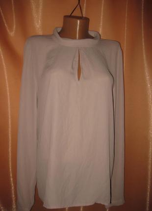 Нарядна шикарна легка шифонова блуза з вирізами 38р., selected, км1057 довгий рукав в офіс9 фото