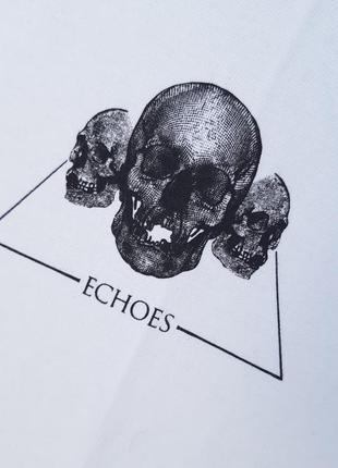 Мужская легкая тонкая футболка с принтом череп