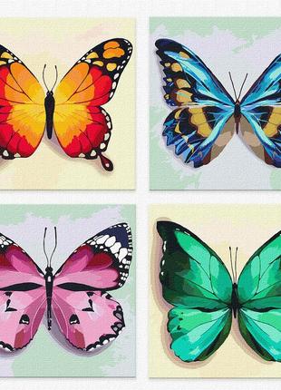 Набор картин по номерам весенние бабочки knp021