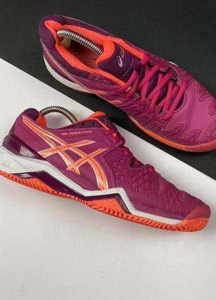 Кросівки asics gel resolution 6 original фіолетові