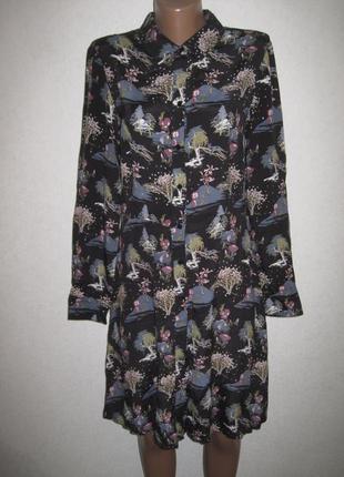 Віскозне плаття сорочка халат warehouse р-р12