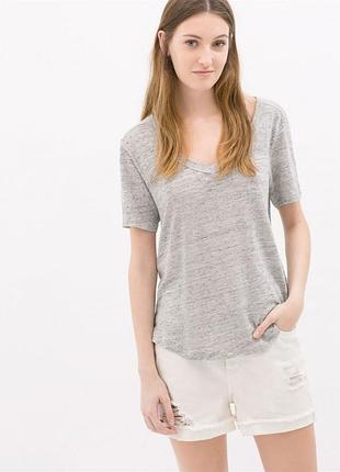 Базовая футболка хлопок zara