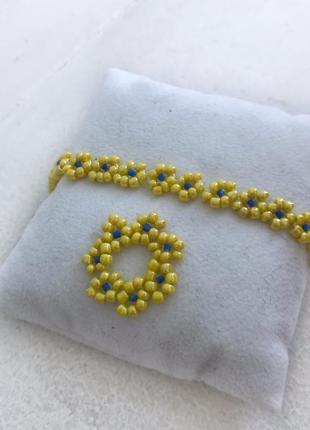 Браслет из бисера набор патриотический