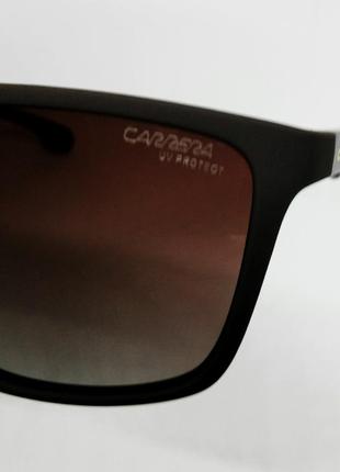 Carrera модные мужские солнцезащитные очки коричневый мат поляризированые8 фото